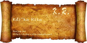 Kóka Rita névjegykártya